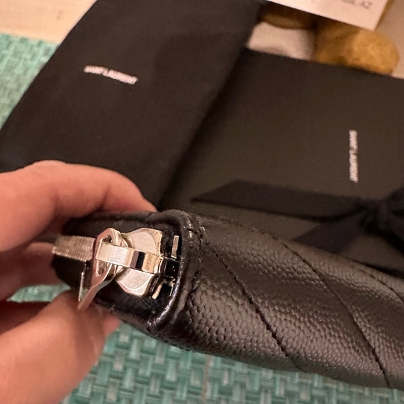 YSL Saint Laurent Cassandre Matelasse Zip Around Long Wallet - Picture 7 of 14